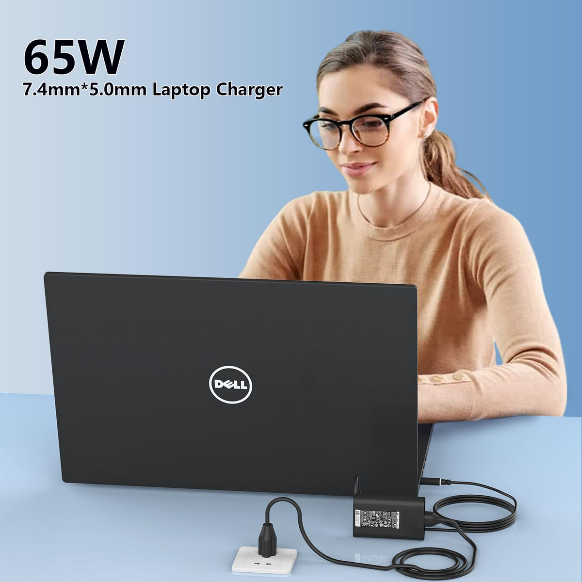 65W Laptop Charger Fit for Dell Latitude 5280 5290 5490 5491 5285 5289 5480 5488 5580 5590 5591 Latitude E5470 E6430 E6420 E7470 E5420 7490 AC Power Adapter 19.5V 3.34A, LA65NM191 ,Barrel 7.4mm tip - PCrefresh