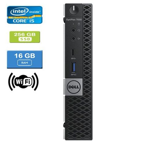 Refurbished Good Refurbished (Good) - DELL 7050 MICRO Intel Core i5-7500T 2.70 GHz, 16GB, 256GB SSD, Win 10 Pro - PCrefresh