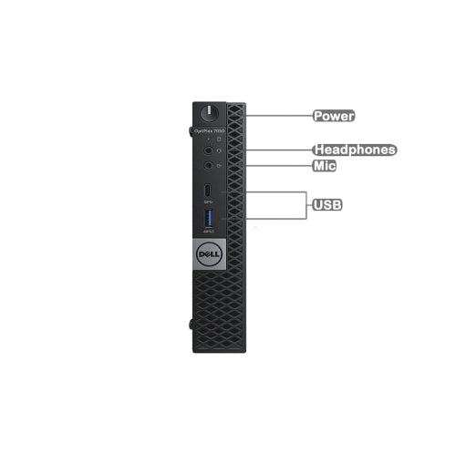 Refurbished Good Refurbished (Good) - DELL 7050 MICRO Intel Core i5-7500T 2.70 GHz, 16GB, 256GB SSD, Win 10 Pro - PCrefresh