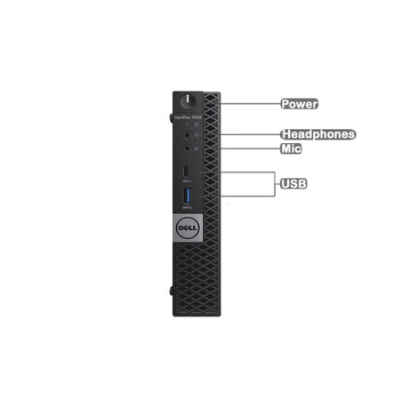Refurbished Good Refurbished (Good) - DELL 7050 MICRO Intel Core i5-7500T 2.70 GHz, 16GB, 256GB SSD, Win 10 Pro - PCrefresh