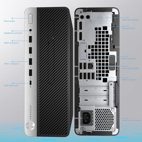 HP ProDesk 600 G4 Bussiness Desktop PC - Intel Core i5 8th Gen Processor Up to 4.10Ghz, 32GB DDR4 RAM 1TB SSD Storage, WiFi, DP to HDMI Adapter, Keyboard &amp; Mouse, Windows 11 Pro - PCrefresh