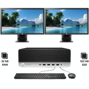 HP ProDesk 600 G3 Desktop – Intel Core i5 6th Gen – 32GB RAM – 512GB SSD – Windows 10 Pro – Refurbished (Excellent ) - PCrefresh